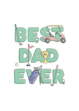 Best Dad Ever Golf fathers day card created by Kate Lanxon