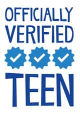 Social Media Verified Teen Birthday Card created by @LIKEYPARK