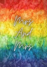 Mrs and Mrs - Wedding Pride card created by Laura Charlotte