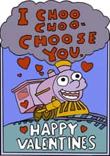 Ralph Loves Lisa Simpsons Valentines Day Cartoon Card created by Alexia James