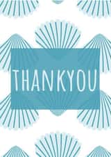 Thank You Shell Pattern created by Sand and Seagull