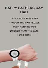 Running Dad Fathers Day card created by Urban Collie