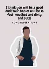 Grey's Anatomy Congratulations New Dad card created by L Design