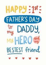 Hero & Best Friend First Father's Day Card created by Kimberley Rose Studio