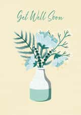 Flowery Get Well Soon Card created by Amy V Packham Art