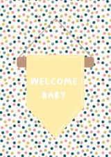 Welcome Baby Neutral Banner Card created by BeauPrintBoutique