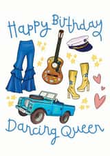 Dancing Queen Mamma Mia Birthday Card created by Hot Dog greetings