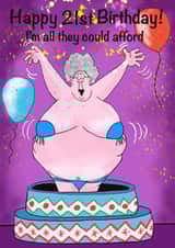 21st birthday granny stripper cake created by Gary Jones