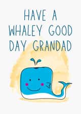 Cute whale Birthday or Father's Day Card For Grandad from Grandkids created by Occasional Occasions