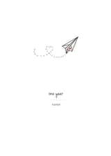 Cute Paper Plane Anniversary Card - One Year created by Little Lights Invites