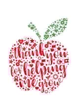 Apple teacher thank you card created by Ellie's Little Studio