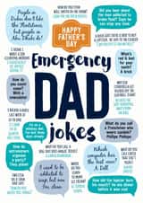 Funny Fathers Day Card / Birthday Card - Dad - Joke - Emergency Dad Jokes created by Paper Plane
