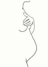 Bump outline Pregnancy card created by Sophie Hilton Designs