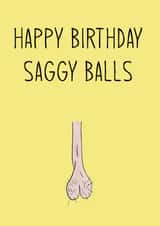 Saggy balls Birthday Card created by Cheeky Cards by Ginger