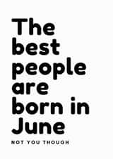 Funny june birthday card created by ERC Design