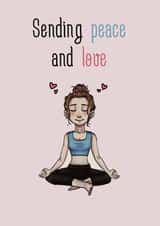 Peace and love send a smile positivity card created by So Fresh