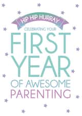first year of awesome parenting card created by bump birth & baby 2020