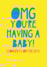 OMG you're having a baby Card created by Jade Muat-Dodd