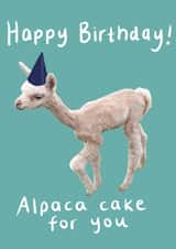 Happy Birthday! Aplaca cute party card created by Amy  Jane