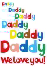 Daddy we love you! Father's Day card created by Poppekins