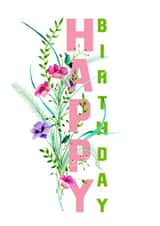 Classic Birthday Card - Flowers - For Her created by Jasmine Violet