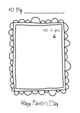 Cute Doodle Fathers Day Card - Dad - DIY Drawing - To My created by Donna Moran Designs