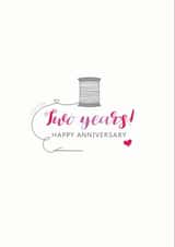 2nd Anniversary Card with Cotton created by Miss Shelly Designs