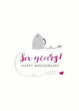 Cute Iron Anniversary Card - 6 Years created by Miss Shelly Designs
