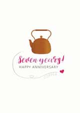 7th Anniversary Card for Copper Anniversary created by Miss Shelly Designs