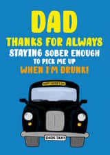 Dad Taxi Happy Father’s Day Card created by Funnilyenough