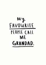 My Favourite People Call Me Grandad card created by Ellie Ellie