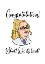 Legally Blonde Congratulations Card created by Suzie Shambles Design