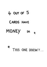 No money birthday card created by LittleBeckyStudios