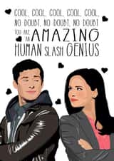 Cute Brooklyn 99 Quote Anniversary Card / Valentines card created by BB Designs