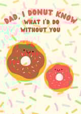 Fathers Day Card Cute Funny Donut created by Jam On Toast