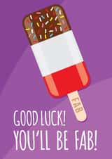 Good luck fab card created by Lucie Chapman