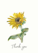 Sunflower thank you card  created by Katie May Designs