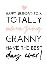 Amazing Granny Birthday Card created by Word Up Creative
