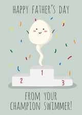 Champion Swimmer Father's Day Card created by Cheeky Peeky
