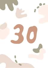 Abstract 30th Birthday Card created by Laura Jayne Lettering