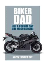 BIKER DAD Motorbike Father's Day Card. created by RetroMotion Artwork