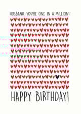 Husband, you're one in a million! Happy Birthday! created by The Boy and the Bear