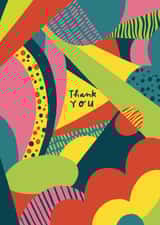 Thank you geometric pattern card created by Nic Farrell