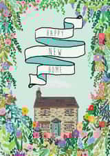 Traditional New Home Card - House - Flowers - Happy New Home created by Happy Beespoke Designs