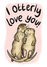 I otterly love you anniversary card created by Alexia Claire