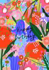 Floral Happy Birthday created by Jessica Smith Illustration 