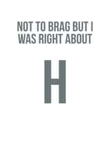 Not to brag but I was right about H 1000 created by Rose Griffths