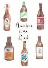 Number One Dad Beer Card created by Sage and Hart