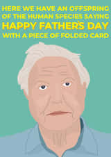 David Attenborough Father's Day Card created by Red Koala