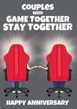 Anniversary Gaming Couple Card created by @Cupsie's Creations